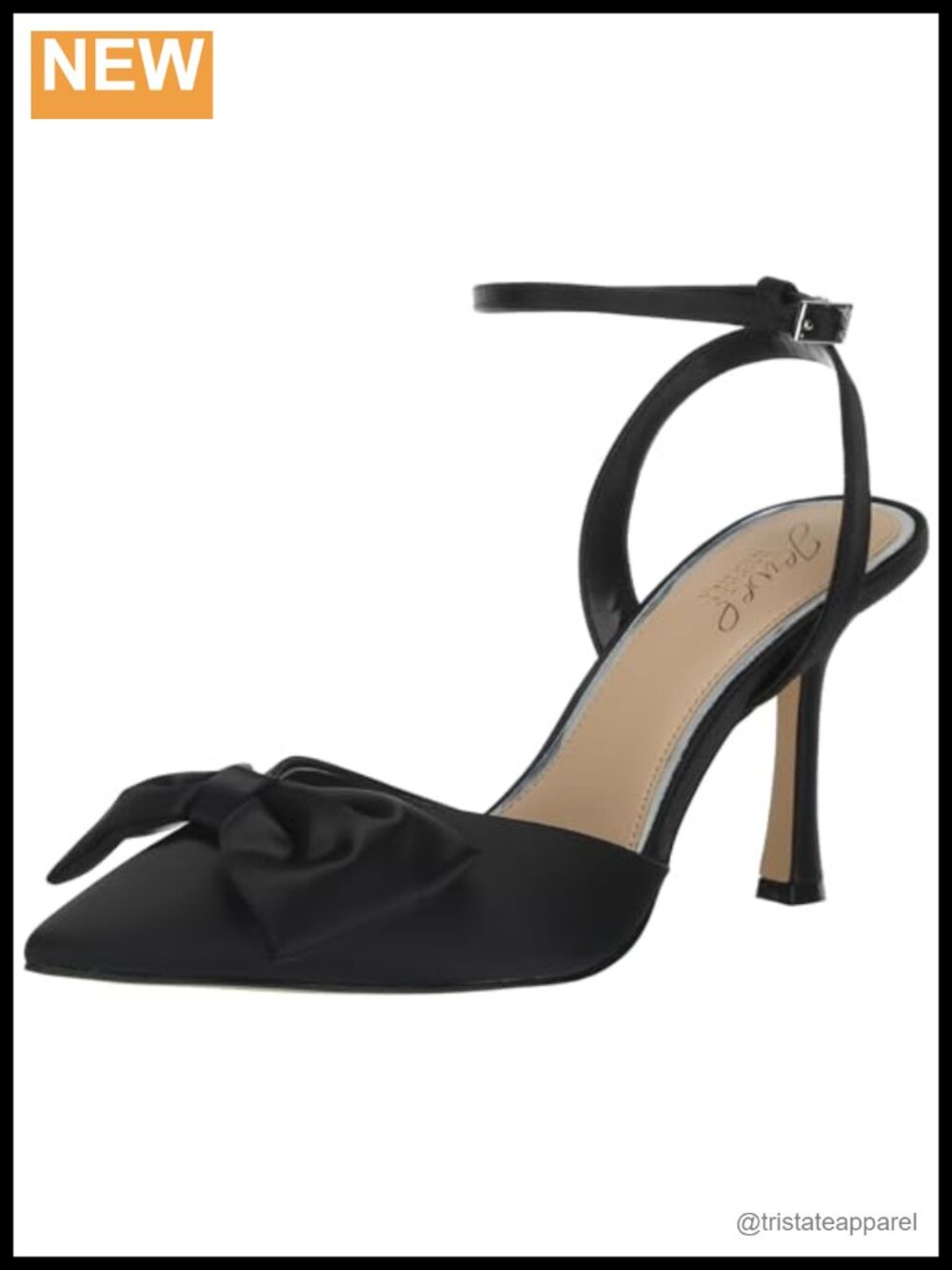 Yanna Satin Stiletto Heel Open Toe Buckle Bow Formal Pump
